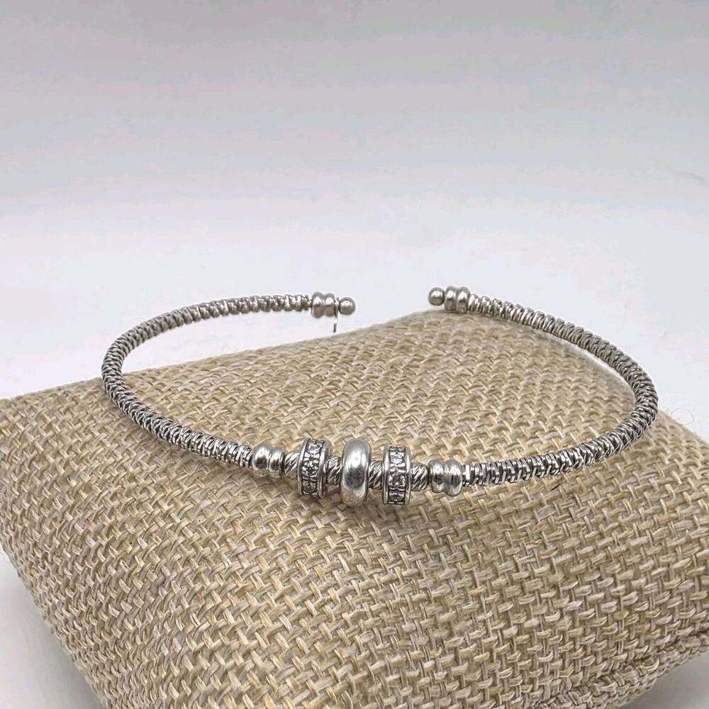 Dainty Sterling Silver 925 DYADEMA Italy Open End Beaded Bracelet